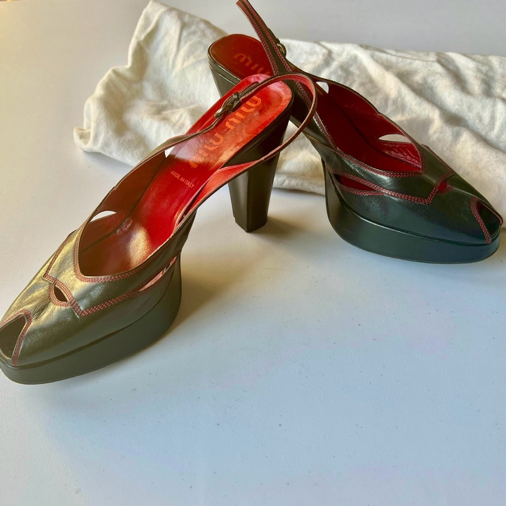 Miu Miu Platforms Black Size Eu41, Us 10-10.5 - image 4